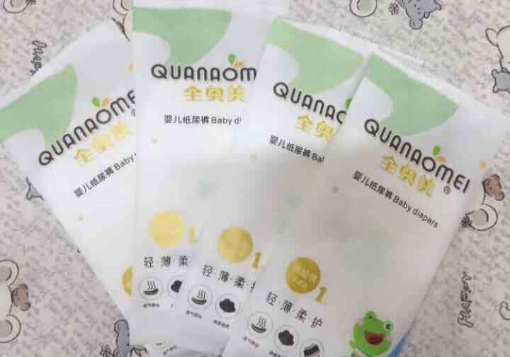 全奥美（Quanaomei）轻薄柔护系列婴儿纸尿裤尿不湿拉拉裤活动裤M/L/XL/XXL 体验装L 4片（9,第3张