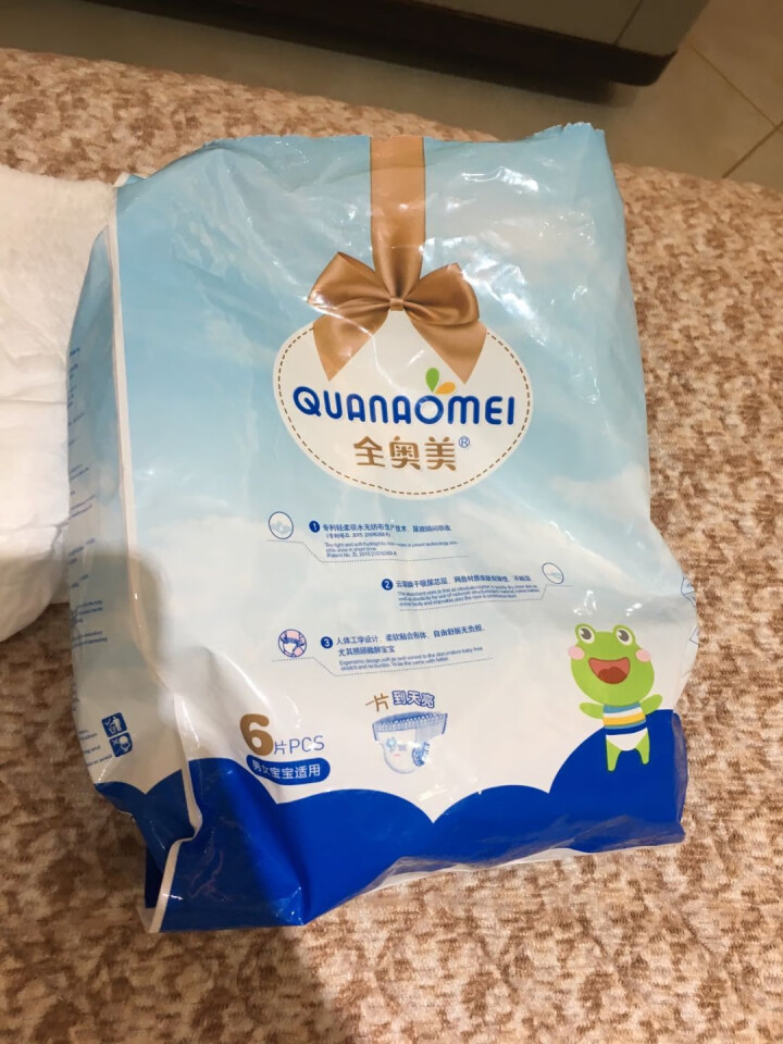 全奥美（Quanaomei）美薄系列婴儿纸尿裤尿不湿拉拉裤活动裤M/L/XL/XXL L码体验装/6片怎么样，好用吗，口碑，心得，评价，试用报告,第4张