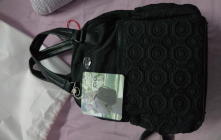 OiOi Black Quilt Diaper Bag Backpack 绗缝字母双肩妈咪包 黑色怎么样，好用吗，口碑，心得，评价，试用报告,第2张