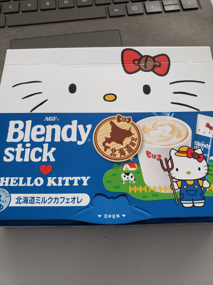 日本进口 AGF blendy hello kitty限定速溶草莓牛奶奶茶 冷热冲调剂 礼盒装 牛奶咖啡8条装怎么样，好用吗，口碑，心得，评价，试用报告,第3张