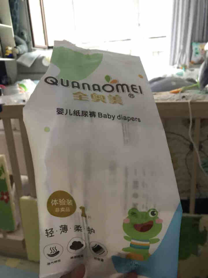 全奥美（Quanaomei）轻薄柔护系列婴儿纸尿裤尿不湿尿裤NB/S/M/L/XL 体验装L 4片（9,第2张