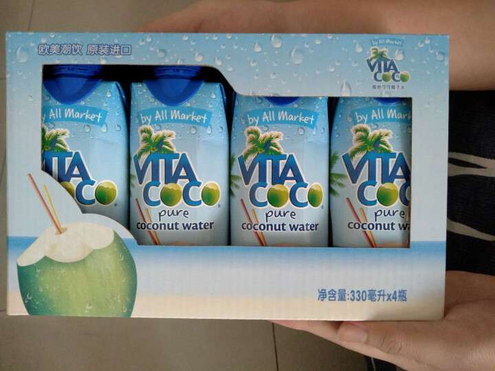 唯他可可（Vita Coco）天然椰子水进口NFC果汁饮料330ml*4瓶怎么样，好用吗，口碑，心得，评价，试用报告,第2张