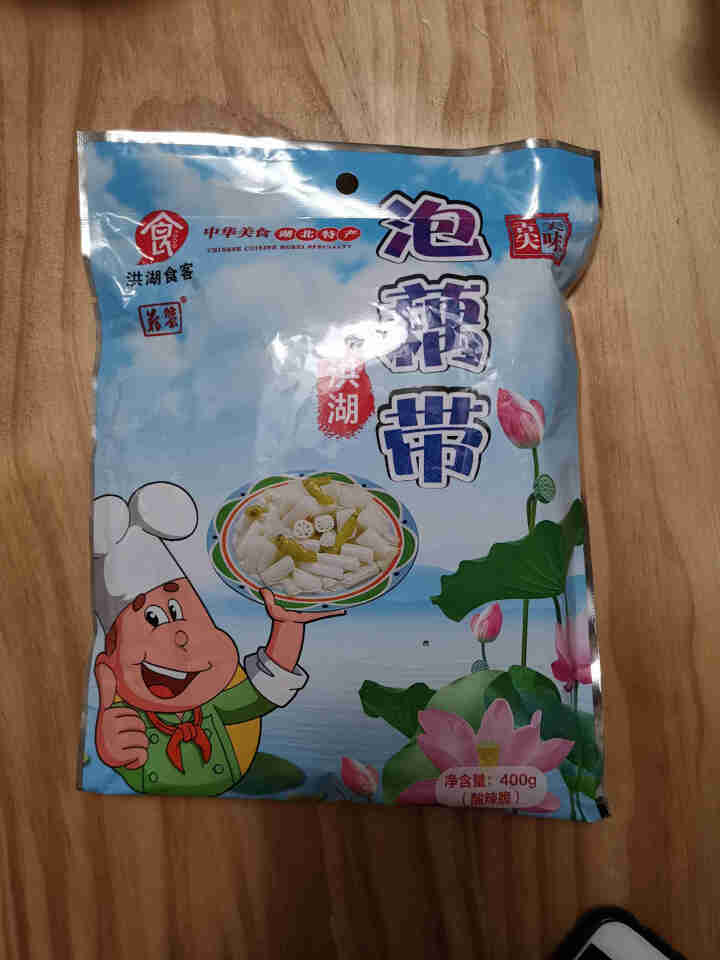 洪湖食客 酸辣泡藕带即食莲藕尖泡菜下饭菜 400g×1袋 湖北特产怎么样，好用吗，口碑，心得，评价，试用报告,第2张