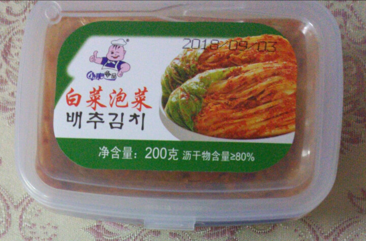 小肥食品白菜泡菜200g辣白菜韩式泡菜腌制咸菜开味下饭菜 小肥泡菜1盒怎么样，好用吗，口碑，心得，评价，试用报告,第2张