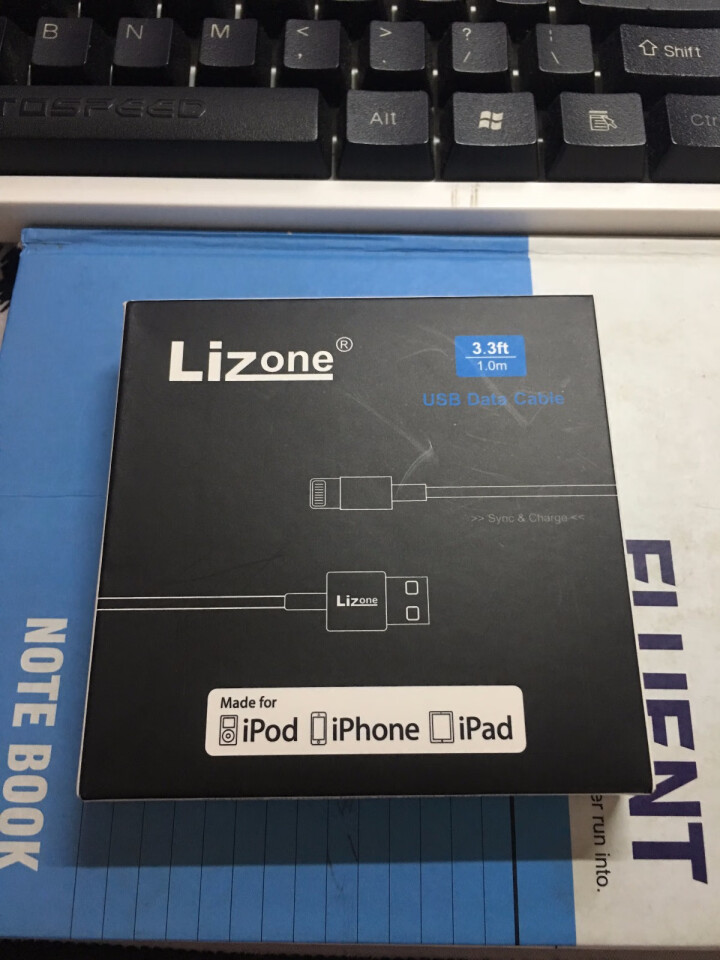 Lizone苹果数据线Xs Max/XR电源 iPhone6s/X/7plus/8手机快充充电器线 银色,第2张