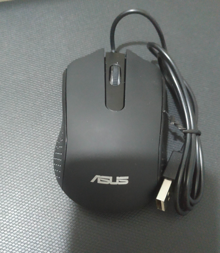 华硕（ASUS） 有线USB鼠标 笔记本台式电脑通用家用鼠标黑色 AE,第4张