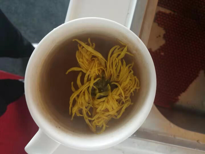 新婺菊花茶金丝皇菊大朵菊花茶一朵一杯贡菊花草茶罐装散装 约50朵/罐 泡开6,第4张