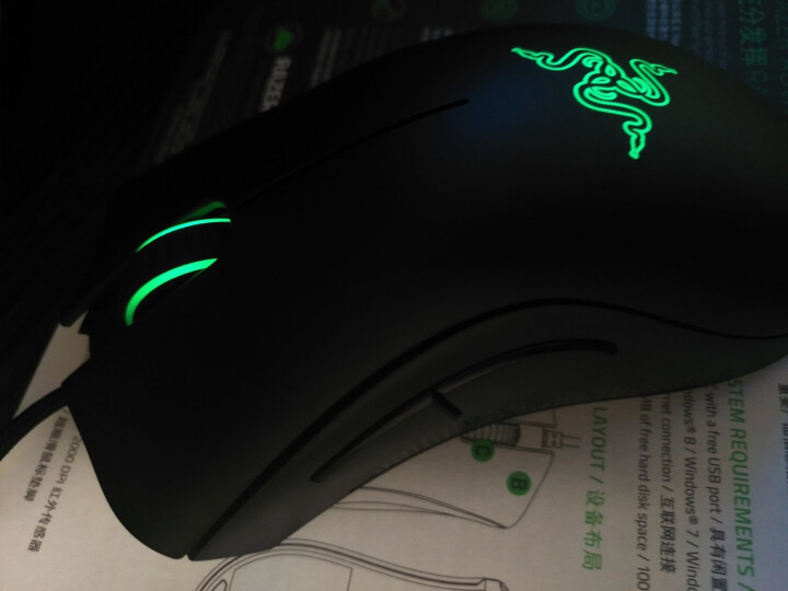 雷蛇（RAZER） 蝰蛇标准版有线电竞游戏鼠标 黑色（2000DPI 中大手 可选键盘套装） 标准版单色光行业包装（双侧键）怎么样，好用吗，口碑，心得，评价，试,第4张