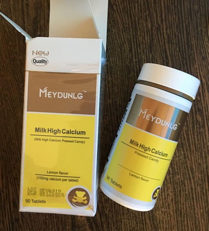 美敦力加（MEYDUNLG） 儿童钙片钙咀嚼片 乳钙 原装进口 多种口味可选 柠檬味2020年2月怎么样，好用吗，口碑，心得，评价，试用报告,第3张