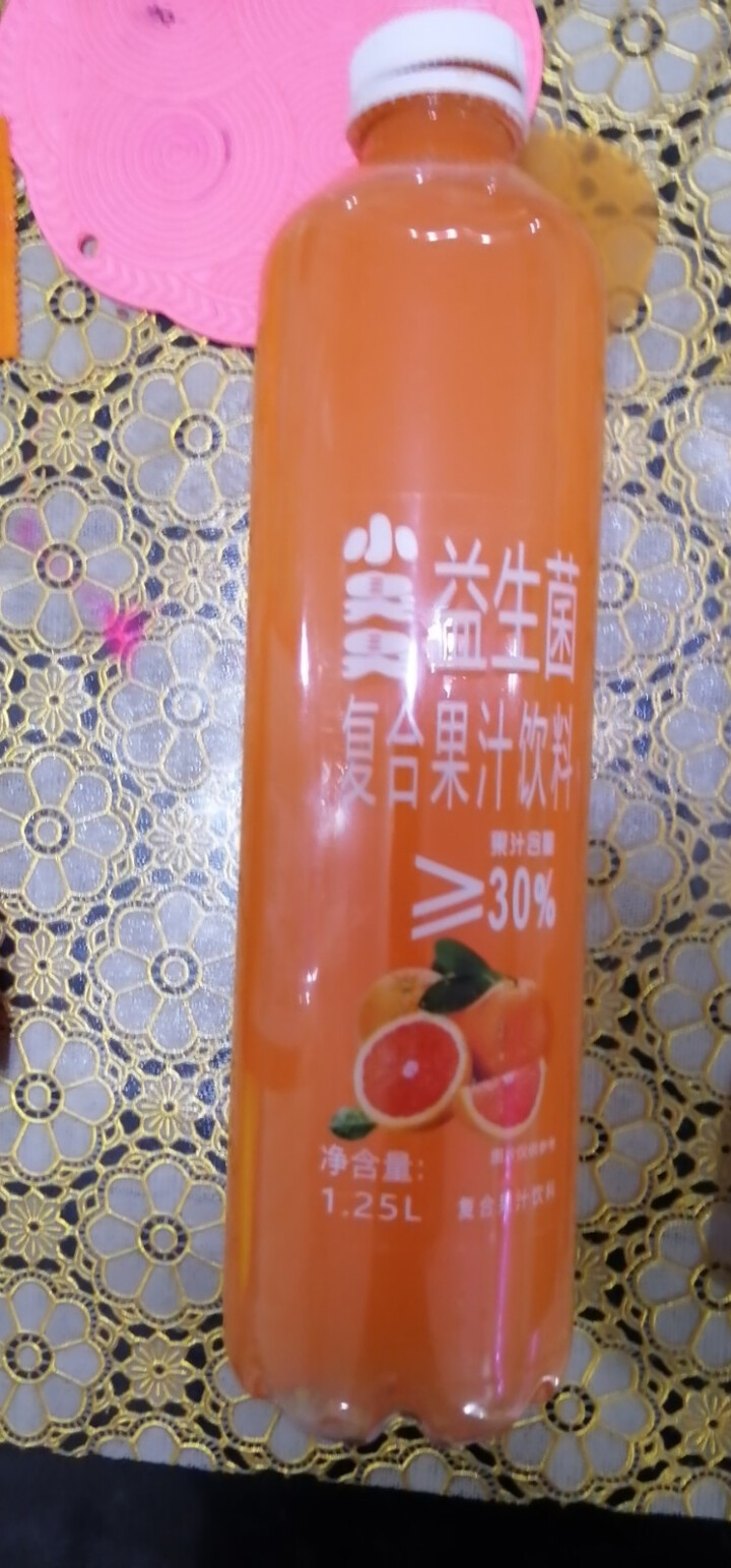 小臭臭益生菌发酵复合风味果汁饮料1.25L单瓶尝鲜装(果汁含量≥30%)清爽宜人 血橙味怎么样，好用吗，口碑，心得，评价，试用报告,第3张