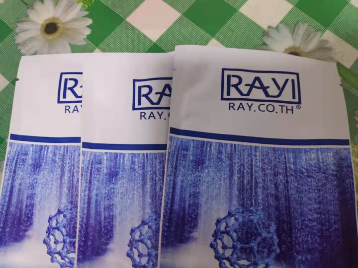 RAY.CO.TH 富勒烯瀑布补水面膜 拉丝（美白保湿控油修护收缩毛孔） 3片贴，无外包装怎么样，好用吗，口碑，心得，评价，试用报告,第2张