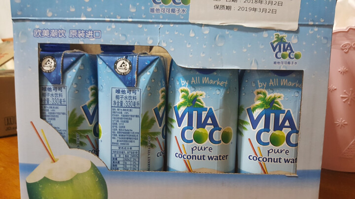 唯他可可（Vita Coco）天然椰子水进口NFC果汁饮料330ml*4瓶怎么样，好用吗，口碑，心得，评价，试用报告,第2张