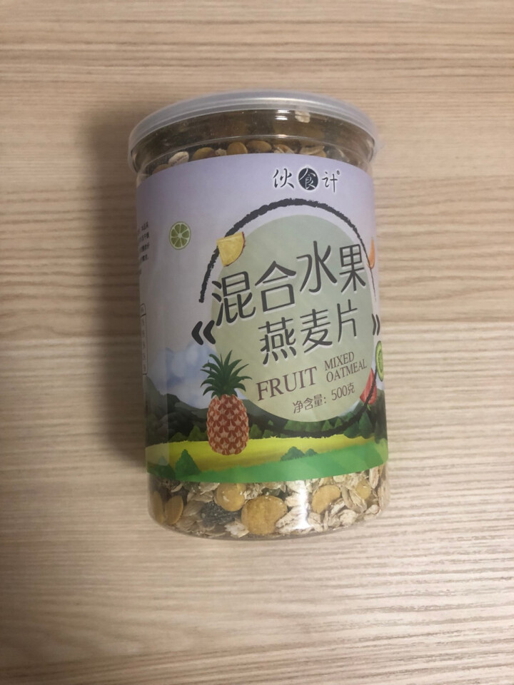 伙食计混合水果燕麦片500g/罐 即食玉米片麦片早餐代餐冲饮食品怎么样，好用吗，口碑，心得，评价，试用报告,第3张