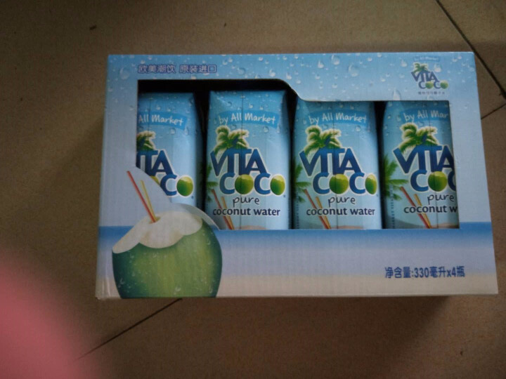 唯他可可（Vita Coco）天然椰子水进口NFC果汁饮料330ml*4瓶怎么样，好用吗，口碑，心得，评价，试用报告,第2张