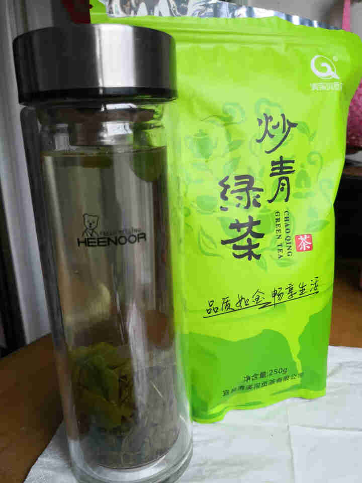 湖北宜昌绿茶2019新茶高山云雾绿茶叶包250克可礼盒袋装茶 手工茶春茶日照充足清溪沟旗舰店原叶炒青 草绿色怎么样，好用吗，口碑，心得，评价，试用报告,第4张