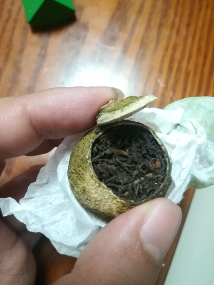 小青柑普洱茶 正宗生晒新会青柑500克 云南宫廷普洱熟普熟茶柑橘茶茶叶手工编织筐中秋送礼盒装 青柑普洱茶编织筐装500克怎么样，好用吗，口碑，心得，评价，试用报,第5张