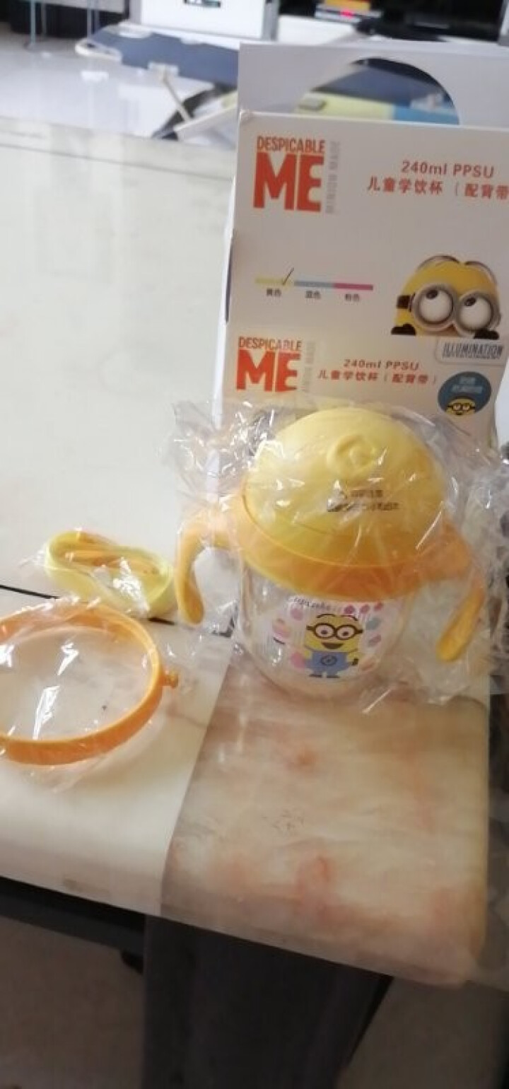 小黄人（DESPICABLE ME MINION MADE） 重力球婴儿吸管杯学饮杯企鹅杯喝水训练杯 黄色 MN6090怎么样，好用吗，口碑，心得，评价，试用报,第3张