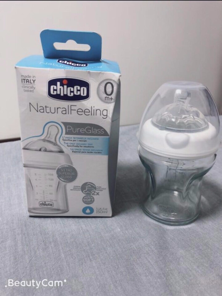 智高（chicco）自然母感玻璃奶瓶 婴儿新生儿宽口径奶瓶 意大利原装进口  宝宝耐摔防爆防胀气 150ML (硅胶奶嘴)怎么样，好用吗，口碑，心得，评价，试用,第3张