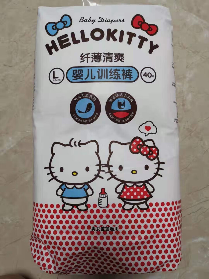 贝因美 HelloKitty纤薄清爽婴幼儿拉拉裤训练裤 大号L40片【9,第2张