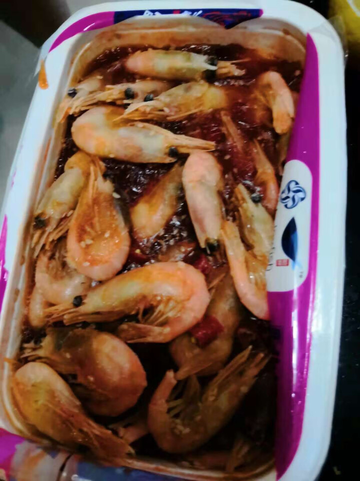 今锦上 美人虾 冷冻麻辣北极甜虾550g 解冻即食方便菜盒装 海鲜水产怎么样，好用吗，口碑，心得，评价，试用报告,第4张