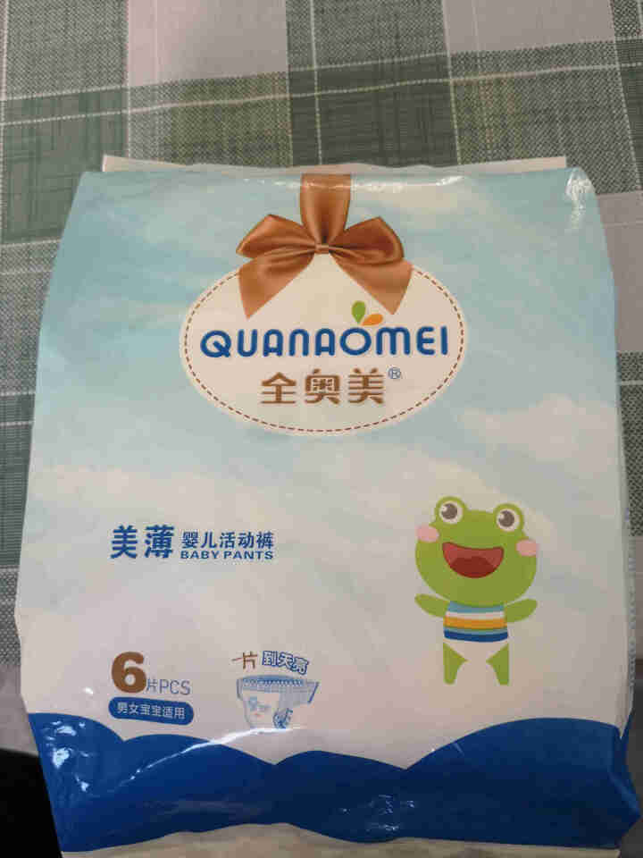 全奥美（Quanaomei）美薄系列婴儿纸尿裤尿不湿拉拉裤活动裤M/L/XL/XXL L码体验装/6片怎么样，好用吗，口碑，心得，评价，试用报告,第3张