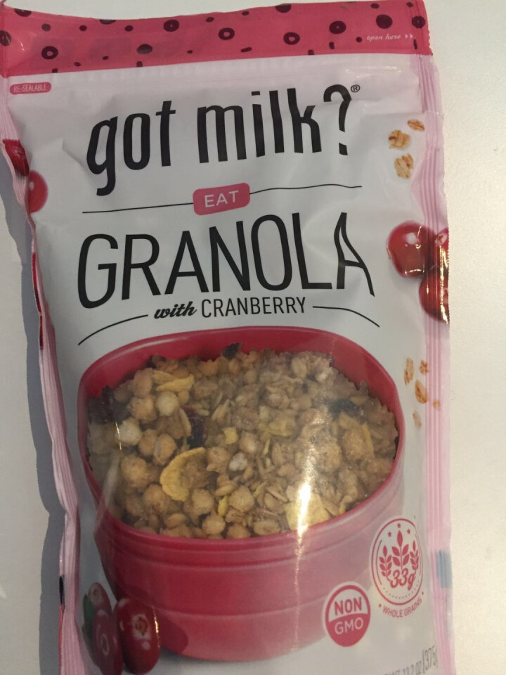 【买一赠二】gotmilk? 欧洲进口蔓越莓水果麦片 即食免煮早餐冲饮谷物 375g/袋怎么样，好用吗，口碑，心得，评价，试用报告,第3张