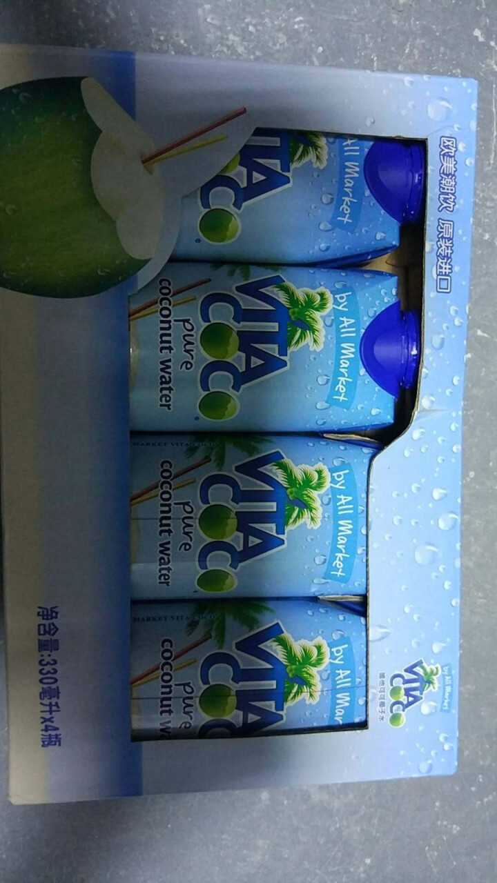 唯他可可（Vita Coco）天然椰子水进口NFC果汁饮料330ml*4瓶怎么样，好用吗，口碑，心得，评价，试用报告,第2张