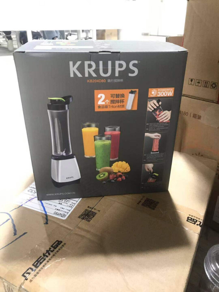 德国克鲁伯(KRUPS)榨汁机 便携式随行搅拌杯料理机果汁机一机多用 KB204D80怎么样，好用吗，口碑，心得，评价，试用报告,第2张