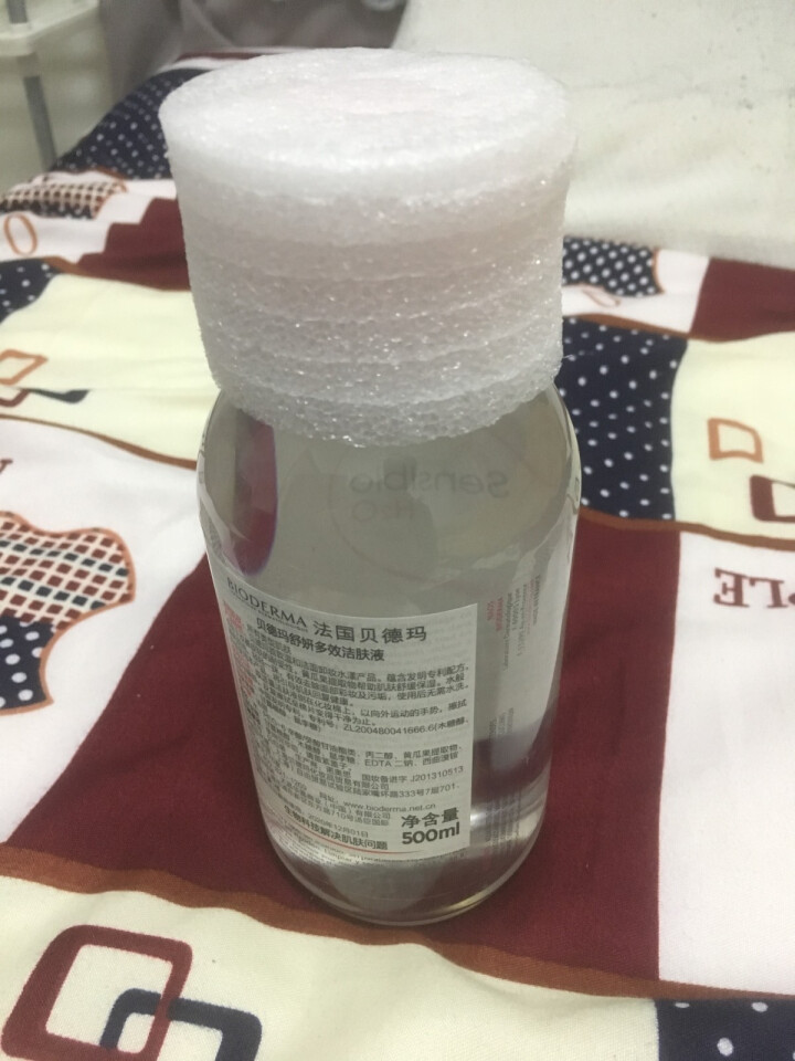 法国贝德玛（Bioderma）舒妍多效洁肤液500ml （卸妆水 深层清洁 粉水 舒缓保湿 敏感肌 眼唇 原装进口）怎么样，好用吗，口碑，心得，评价，试用报告,第2张