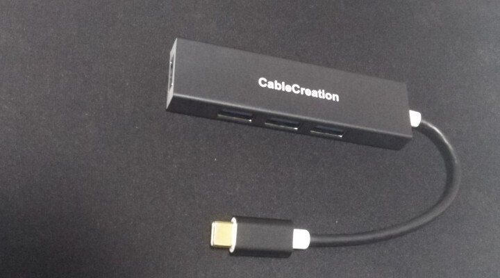 CABLE CREATION type c 扩展坞分线器usb3.0 usb集线器HUB扩展器 黑色 0.1米怎么样，好用吗，口碑，心得，评价，试用报告,第3张