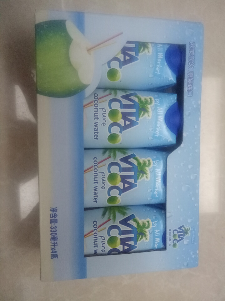 唯他可可（Vita Coco）天然椰子水进口NFC果汁饮料330ml*4瓶怎么样，好用吗，口碑，心得，评价，试用报告,第2张