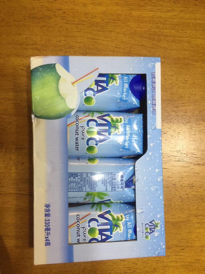 唯他可可（Vita Coco）天然椰子水进口NFC果汁饮料330ml*4瓶怎么样，好用吗，口碑，心得，评价，试用报告,第3张