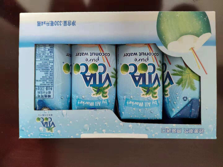 唯他可可（Vita Coco）天然椰子水进口NFC果汁饮料330ml*4瓶怎么样，好用吗，口碑，心得，评价，试用报告,第2张