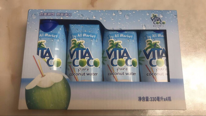 唯他可可（Vita Coco）天然椰子水进口NFC果汁饮料330ml*4瓶怎么样，好用吗，口碑，心得，评价，试用报告,第4张