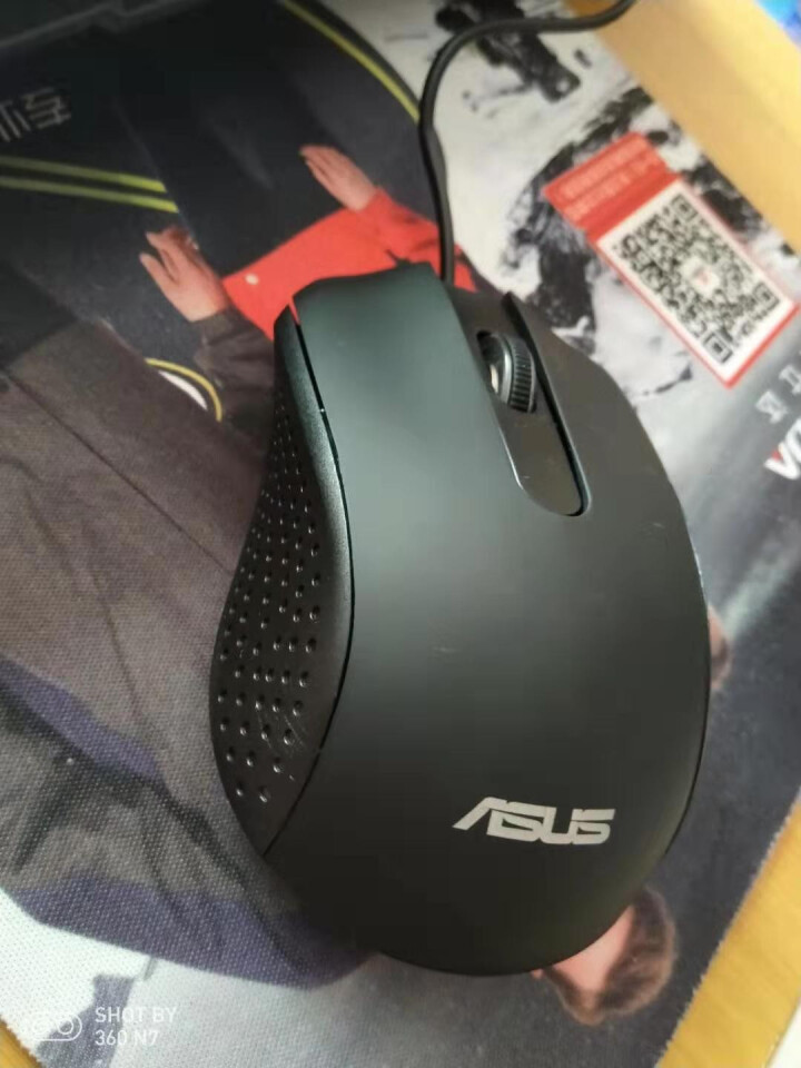 华硕（ASUS） 有线USB鼠标 笔记本台式电脑通用家用鼠标黑色 AE,第3张