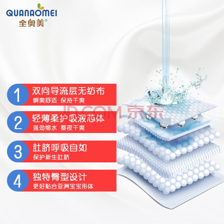 全奥美（Quanaomei）轻薄柔护系列婴儿纸尿裤尿不湿拉拉裤活动裤M/L/XL/XXL 体验装XL 4片（12,第4张