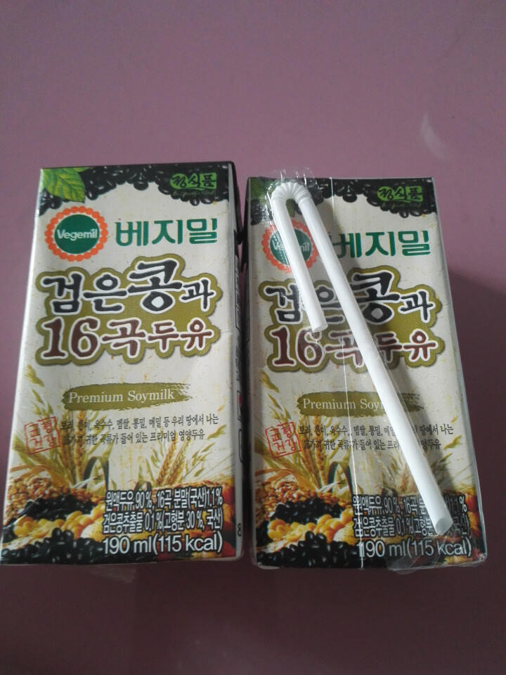 【韩国进口】倍吉美尔16谷物黑豆豆奶营养豆乳 190ml*2（体验装）怎么样，好用吗，口碑，心得，评价，试用报告,第3张