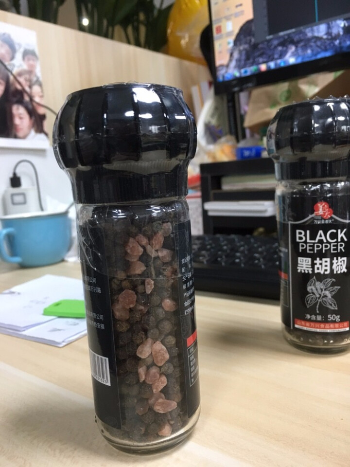 姜老大海盐玫瑰盐黑胡椒粒120g 研磨器2瓶组合西餐牛排调味料健身低卡黑胡椒粉撒料怎么样，好用吗，口碑，心得，评价，试用报告,第3张