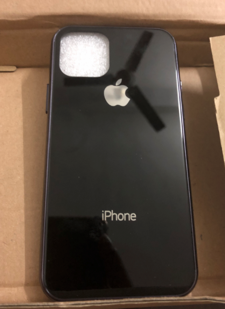 JJMM iphone11proMax手机壳新款电镀软边钢化玻璃苹果11个性网红全包防摔壳套潮款 亮面黑【送全屏钢化膜】 iphone11pro（5.8英寸）怎,第3张