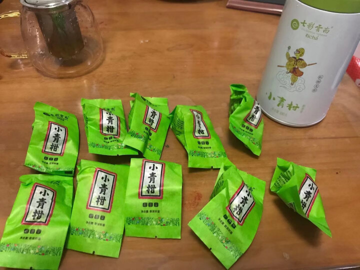 七彩云南茶叶普洱茶熟茶小青柑新会陈皮青柑普洱非生茶 粒柑见影系列 悦享铁罐装100g怎么样，好用吗，口碑，心得，评价，试用报告,第3张