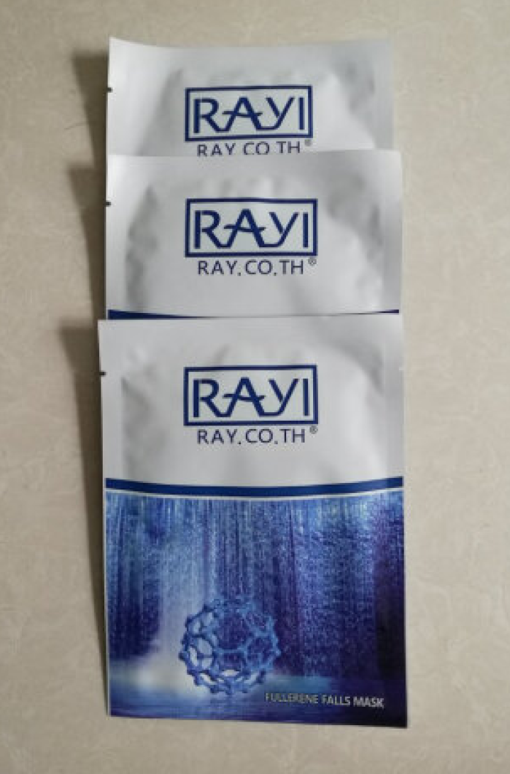 RAY.CO.TH 富勒烯瀑布补水面膜 拉丝（美白保湿控油修护收缩毛孔） 3片贴，无外包装怎么样，好用吗，口碑，心得，评价，试用报告,第4张