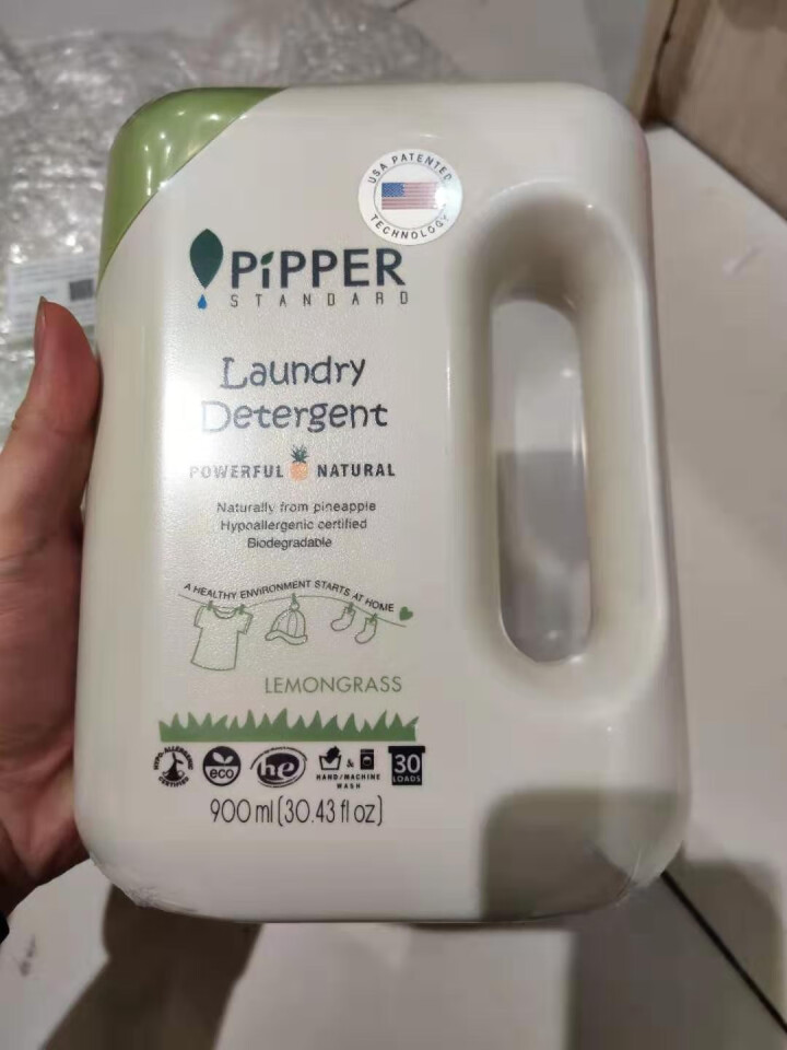 PIPPER 洗衣液柠檬香型 900ml 婴儿洗衣液 植物酵素 柠檬草香型怎么样，好用吗，口碑，心得，评价，试用报告,第3张