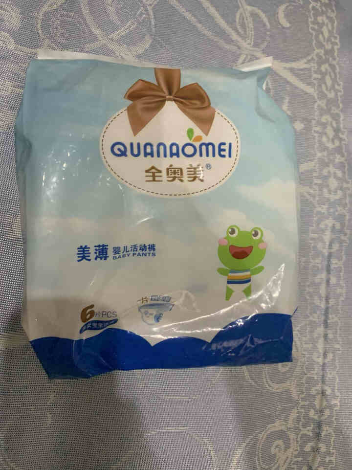 全奥美（Quanaomei）美薄系列婴儿纸尿裤尿不湿拉拉裤活动裤L码 XXL码体验装/6片怎么样，好用吗，口碑，心得，评价，试用报告,第2张