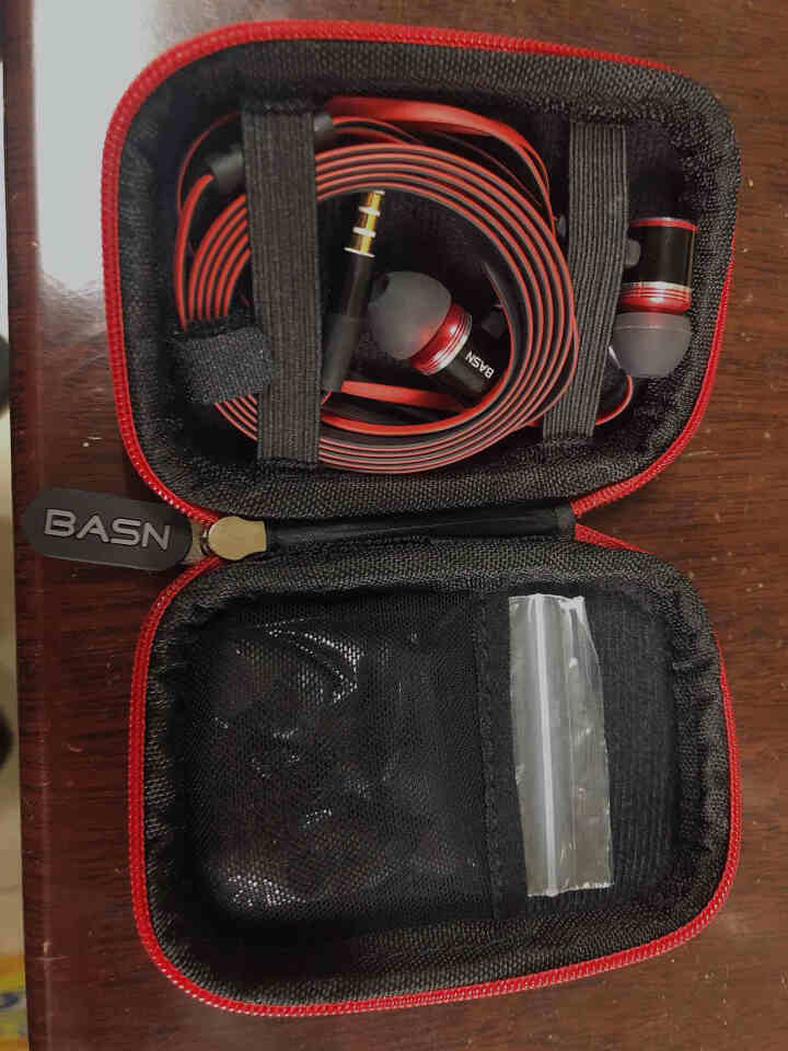 BASN  运动耳机M4耳机入耳式苹果安卓通用线控耳机带麦电脑台式笔记本手机通用3.5mm 耳机有线 深红色怎么样，好用吗，口碑，心得，评价，试用报告,第4张