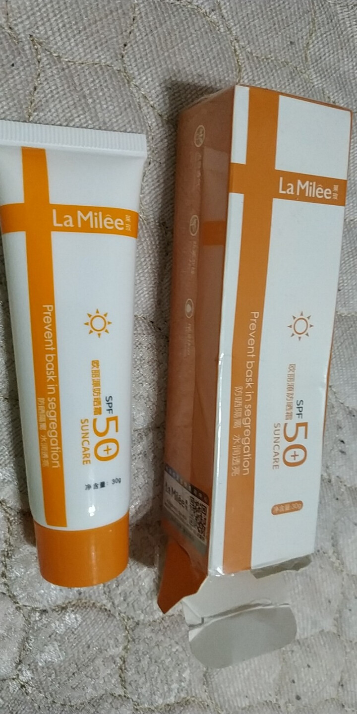 LaMilee莱玫 防晒霜30g 保湿防晒露防晒霜乳男女 SPF50+ 长效持久 隔离紫外线 橙色怎么样，好用吗，口碑，心得，评价，试用报告,第3张