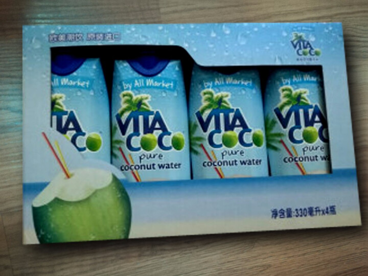 唯他可可（Vita Coco）天然椰子水进口NFC果汁饮料330ml*4瓶怎么样，好用吗，口碑，心得，评价，试用报告,第2张