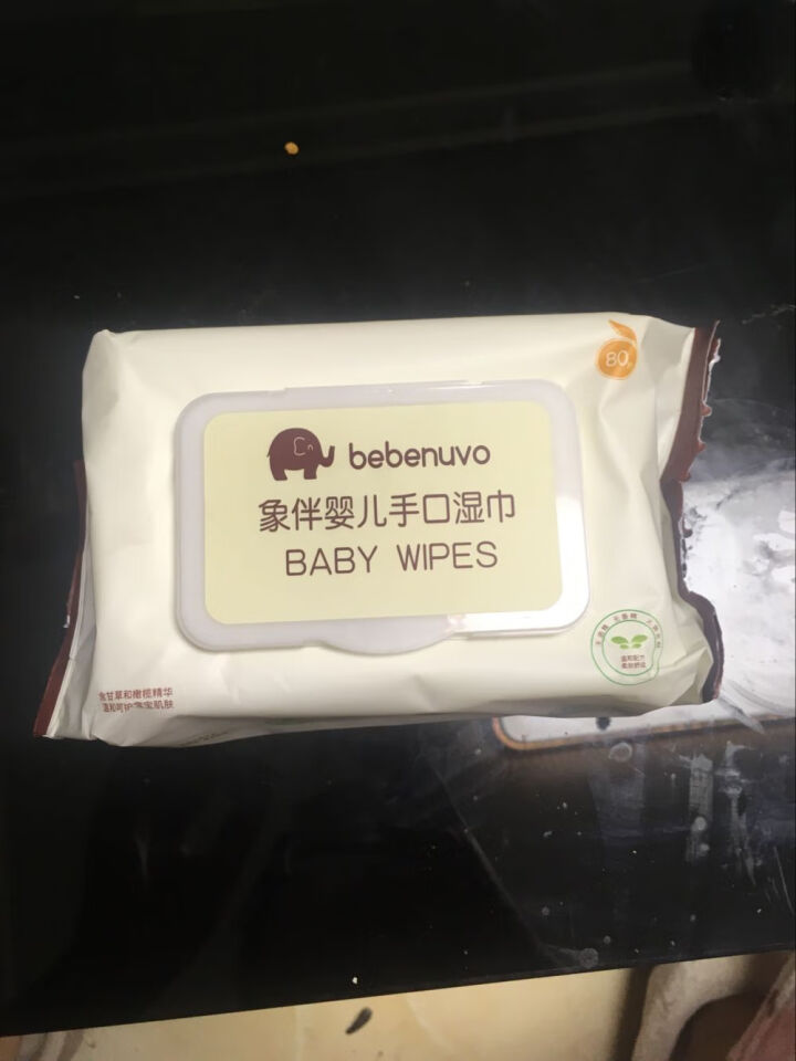 bebenuvo 象伴婴儿手口湿巾80片单包带盖抽纸湿巾怎么样，好用吗，口碑，心得，评价，试用报告,第4张