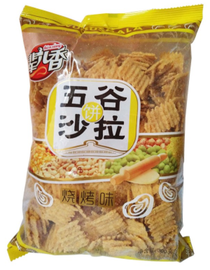 辈儿香 锅巴 零食 休闲食品 香五谷沙拉饼麻辣味（300克*1包） 麻辣味300克*1包怎么样，好用吗，口碑，心得，评价，试用报告,第2张