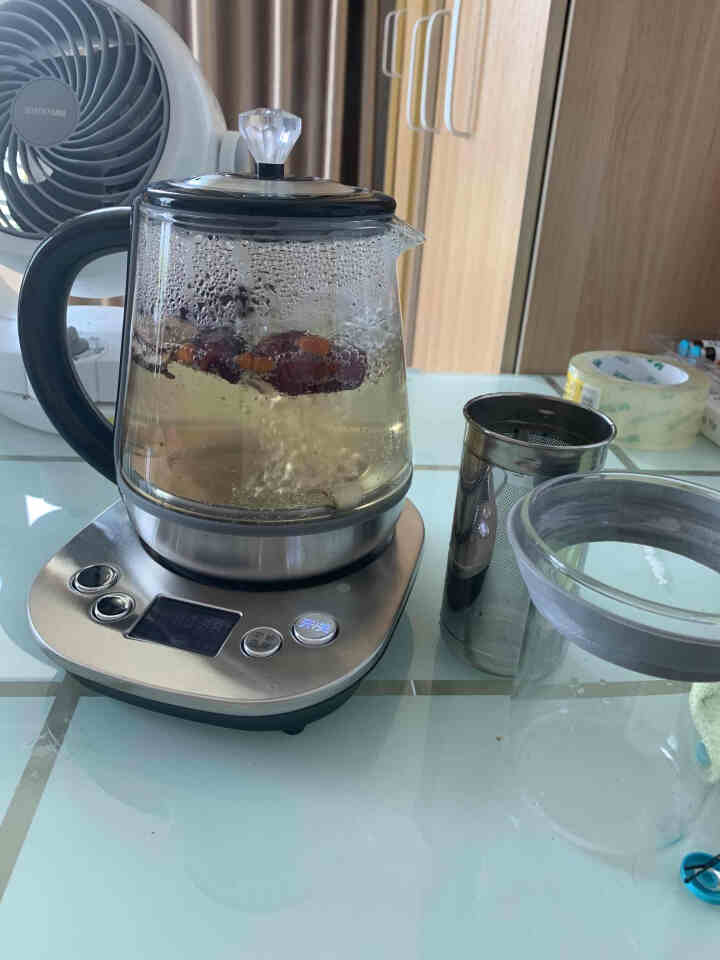 德贝尔（DEBEIER） 煮茶器 养生壶 黑茶煮茶壶玻璃蒸茶泡茶蒸馏强蒸汽喷淋萃取家用一键全自动保温 7178款0.8L【滋补糖水隔水炖 防水不锈钢面板怎么样，,第5张