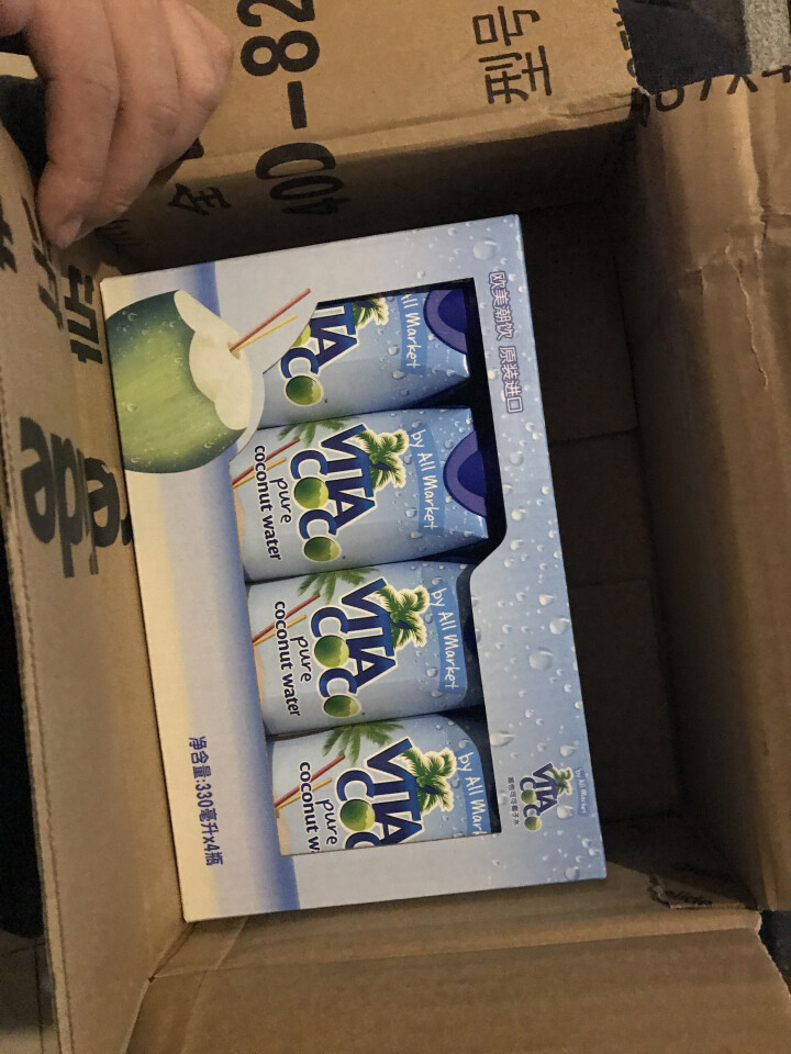 唯他可可（Vita Coco）天然椰子水进口NFC果汁饮料330ml*4瓶怎么样，好用吗，口碑，心得，评价，试用报告,第3张